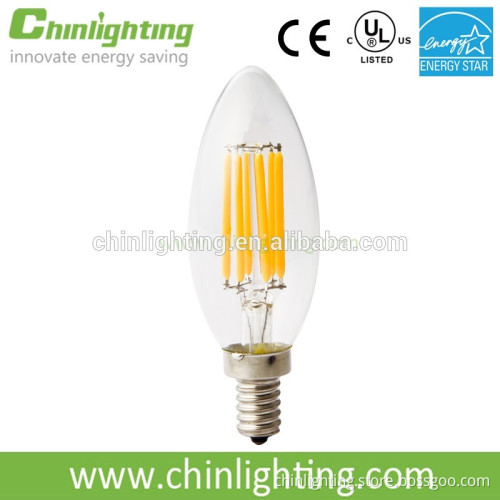 UL Energy star filament led bulb B11 C35 5w E12 LED filament bulb decoration candle bulb